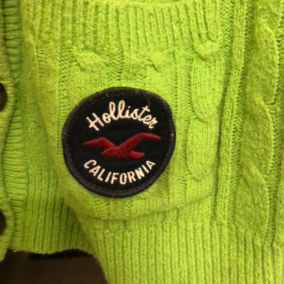 Hollister Green Sweater Jacket - Picture 2 of 4
